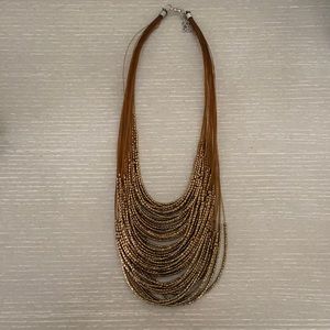 Tan & Brown whisp necklace